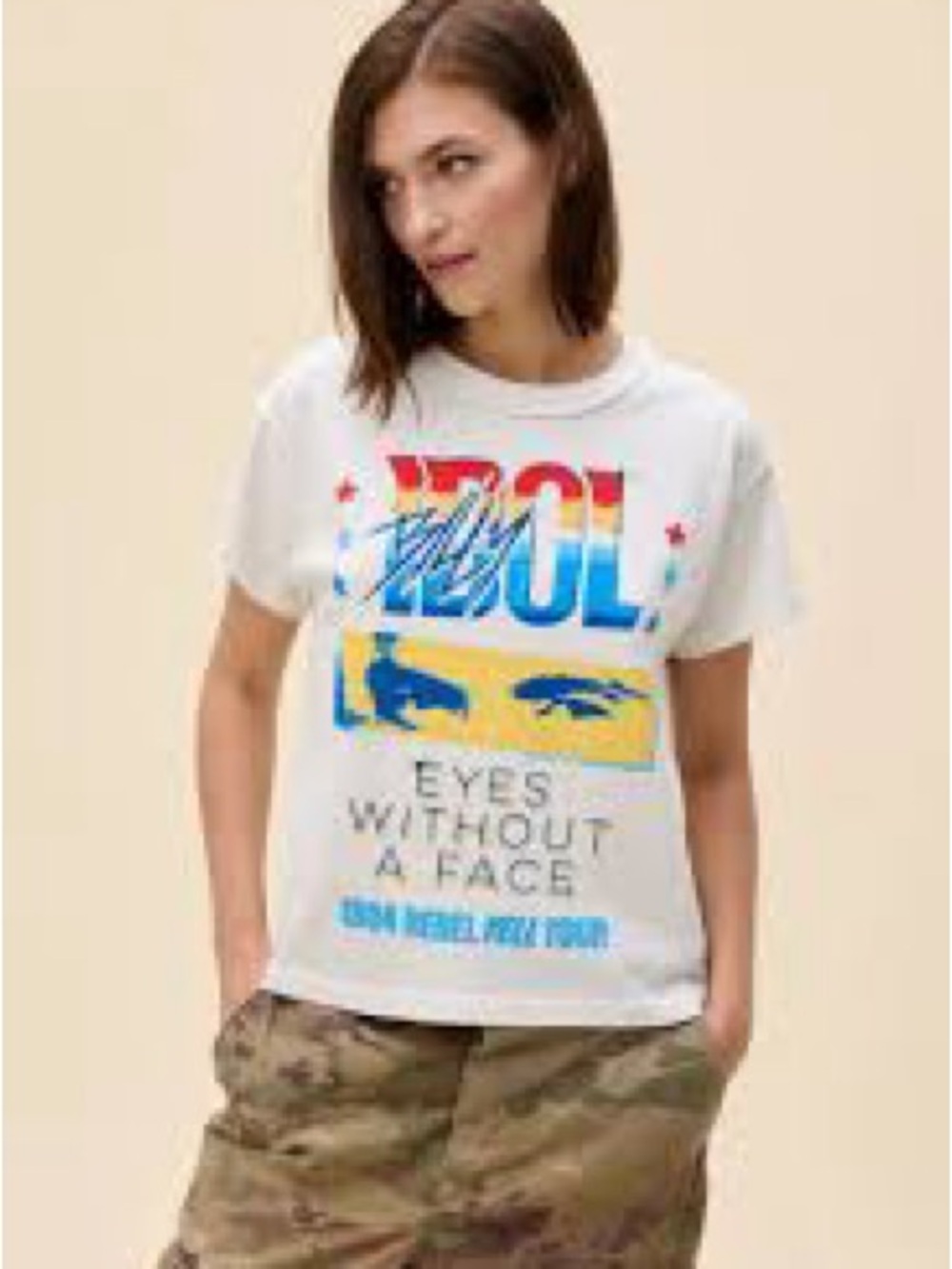 Daydreamer Billy Idol "Eyes Without a Face" Reverse GF Tee Size Medium NWT 80s